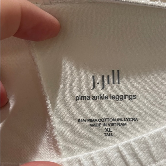 Chicos tropical palazzo pants lot and J Jill Pima ankle pants lot of 2 - Picture 5 of 6